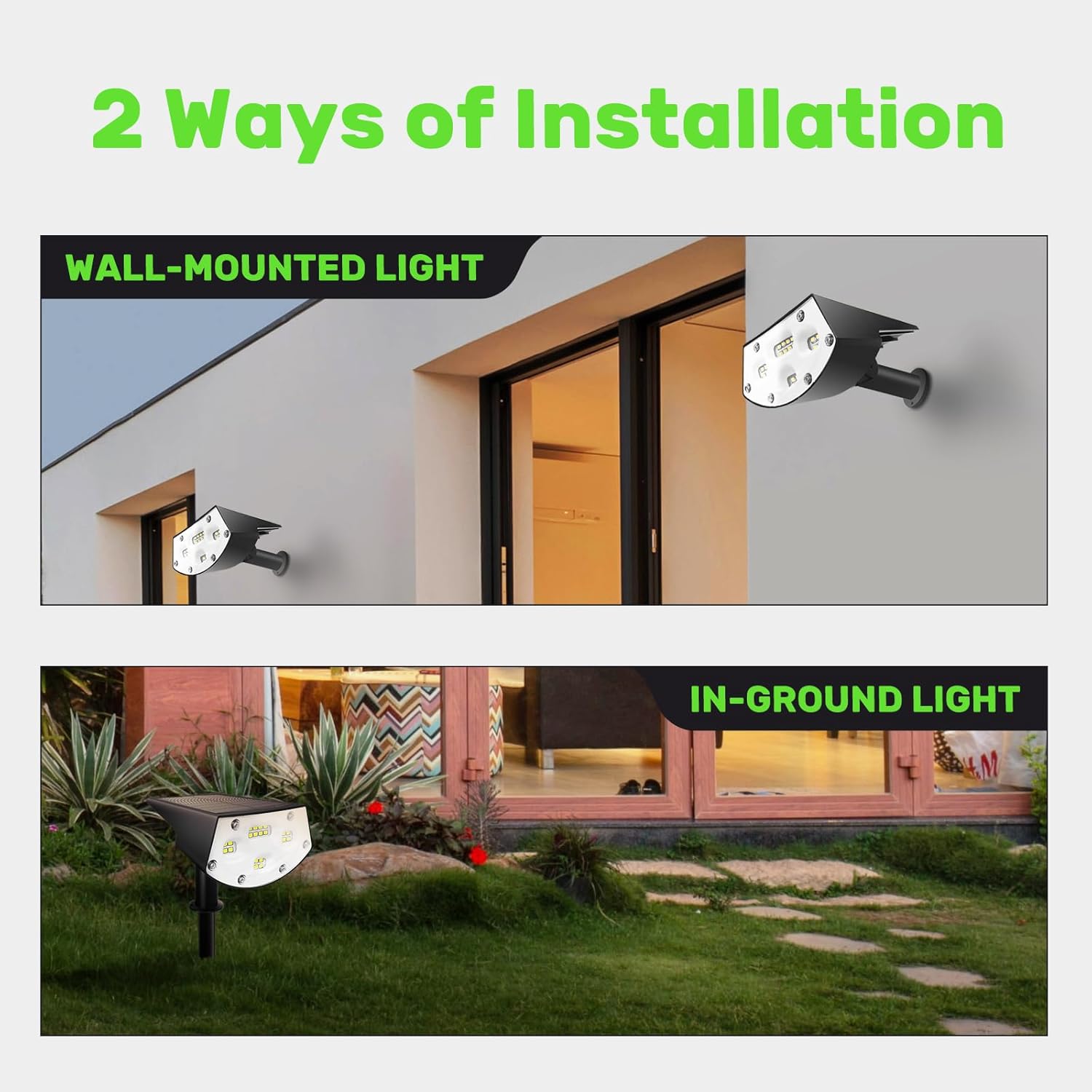 Luces solares para exteriores, 20 luces LED solares para exteriores IP65, impermeables, luces solares de encendidoapagado automático para jardín,
