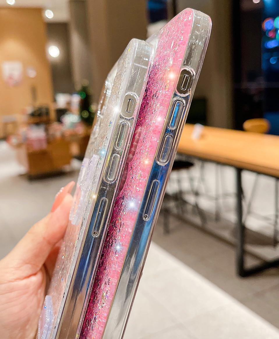 Funda de lujo para Samsung Galaxy S23 Ultra 5G con diseño de mariposa 3D brillante y suave y delgada de silicona brillante para mujeres y niñas,