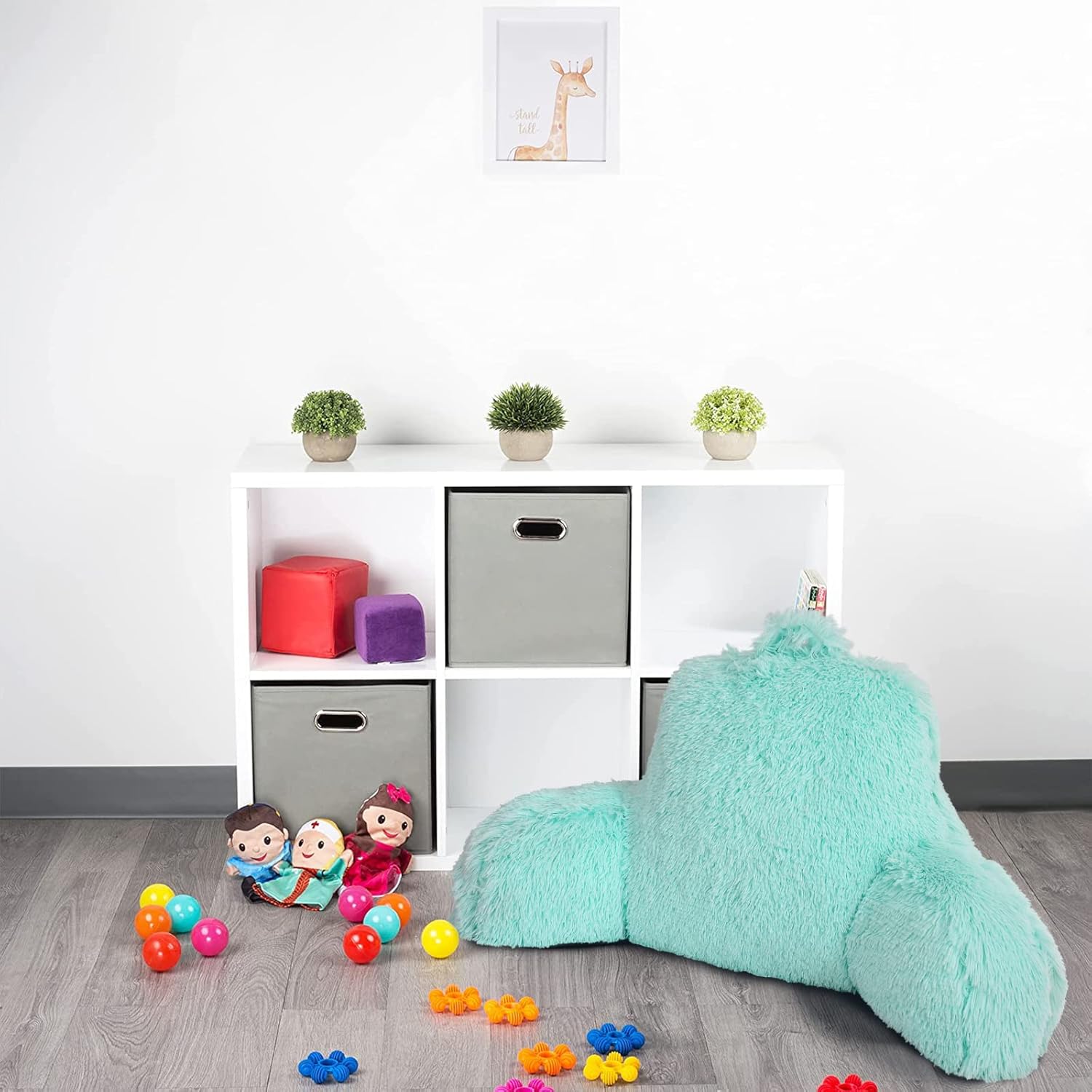 A Nice Night Almohada de lectura de piel sintética, cuña grande para adultos y niños, respaldo con brazos y soporte de espalda para sentarse en la
