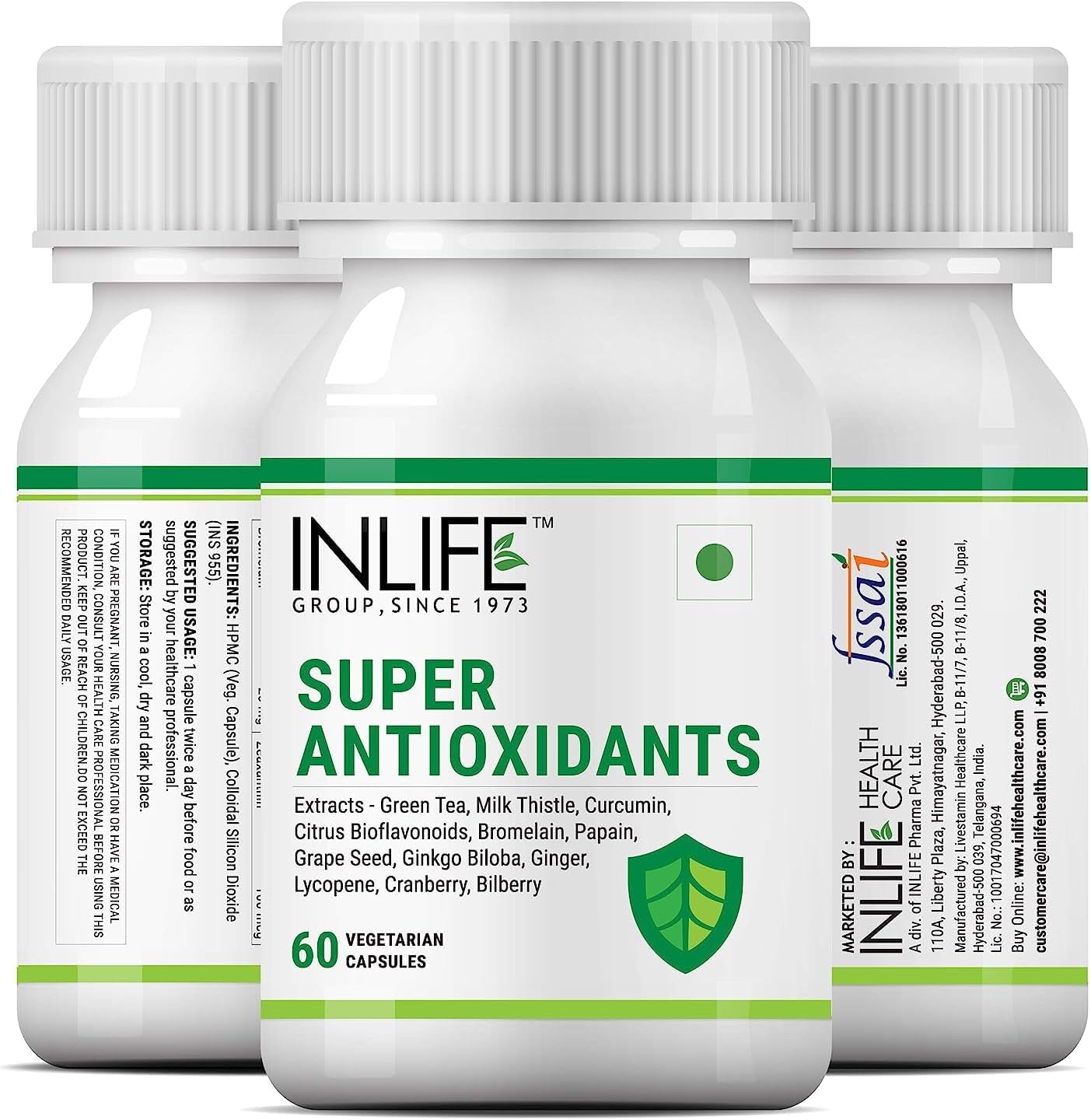 Sheltr Suplemento súper antioxidante licopeno, té verde, cardo mariano, curcumina, semilla de uva, ginkgo biloba, jengibre, arándano, arándano,