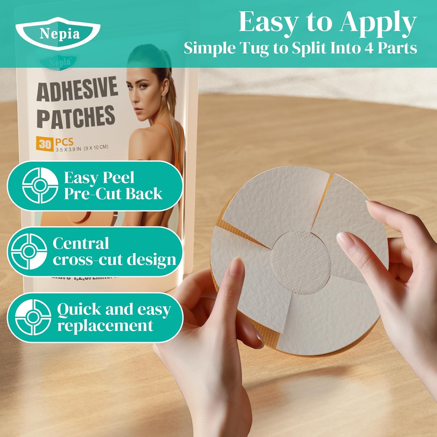 Freestyle 30 unidades, parche impermeable CGM perfecto para Libre 1,2,3EnliteGuardian con tela no tejida en el centro, papel precortado fácil de