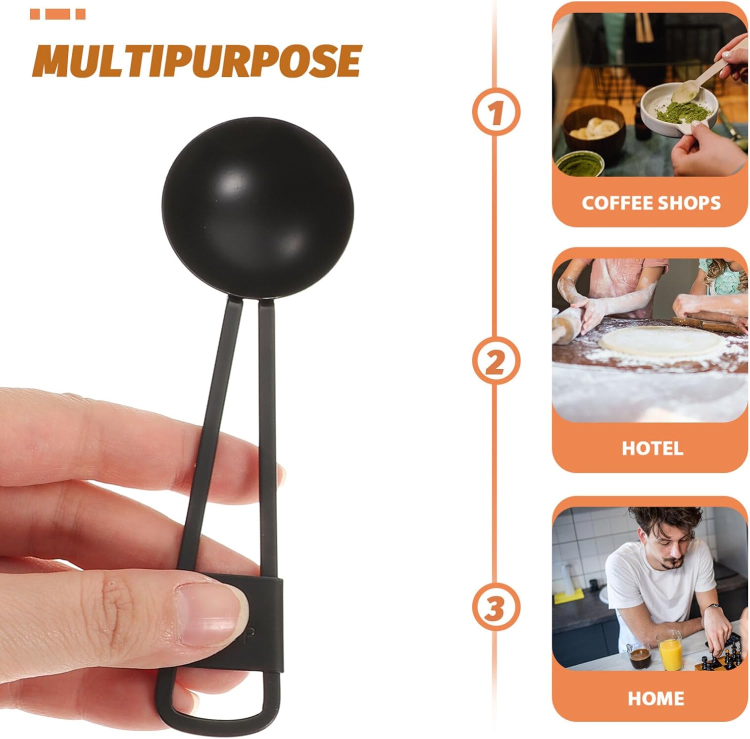 Luxshiny Juego de 5 cucharas medidoras de acero inoxidable, kit de cuchara medidora, cuchara para hornear, cuchara de té para medir ingredientes