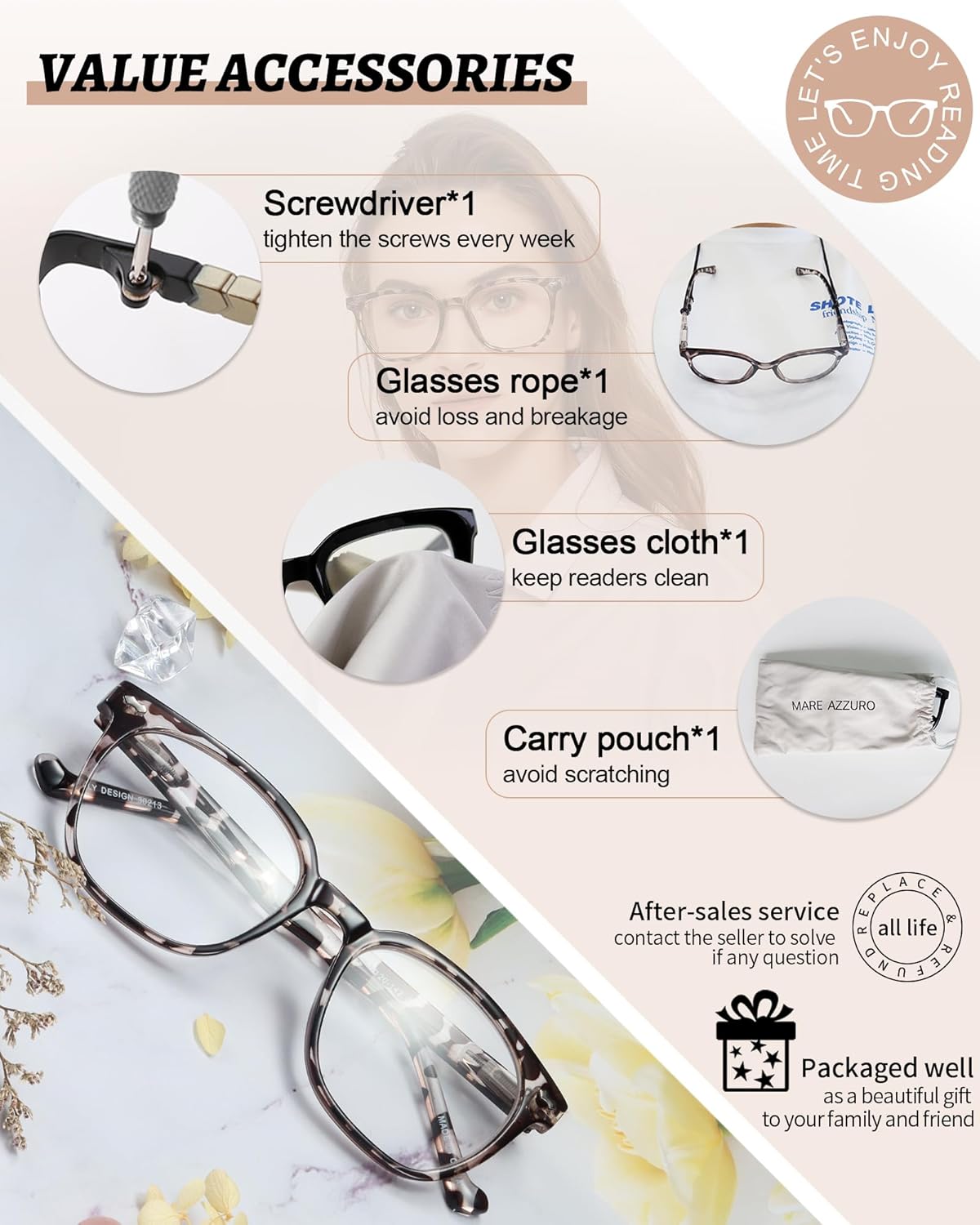 MARE AZZURO Gafas de lectura de gran tamaño para mujer, lectores cuadrados grandes 1.0 1.25 1.5 1.75 2.0 2.25 2.5 2.75 3.0 3.5 4.0 5.0 6.0