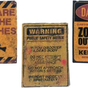 Melody Jane Dolls Houses Carteles de advertencia de casa de muñecas en miniatura, decoración de Halloween, escala 112 Melody Jane Dolls Houses Carteles de advertencia de casa de muñecas en miniatura, decoración de Halloween, escala 112