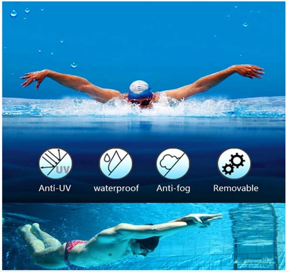 Gafas de natación, gafas de natación profesionales, antivaho con protección UV, sin fugas, para adultos, hombres, mujeres y niños