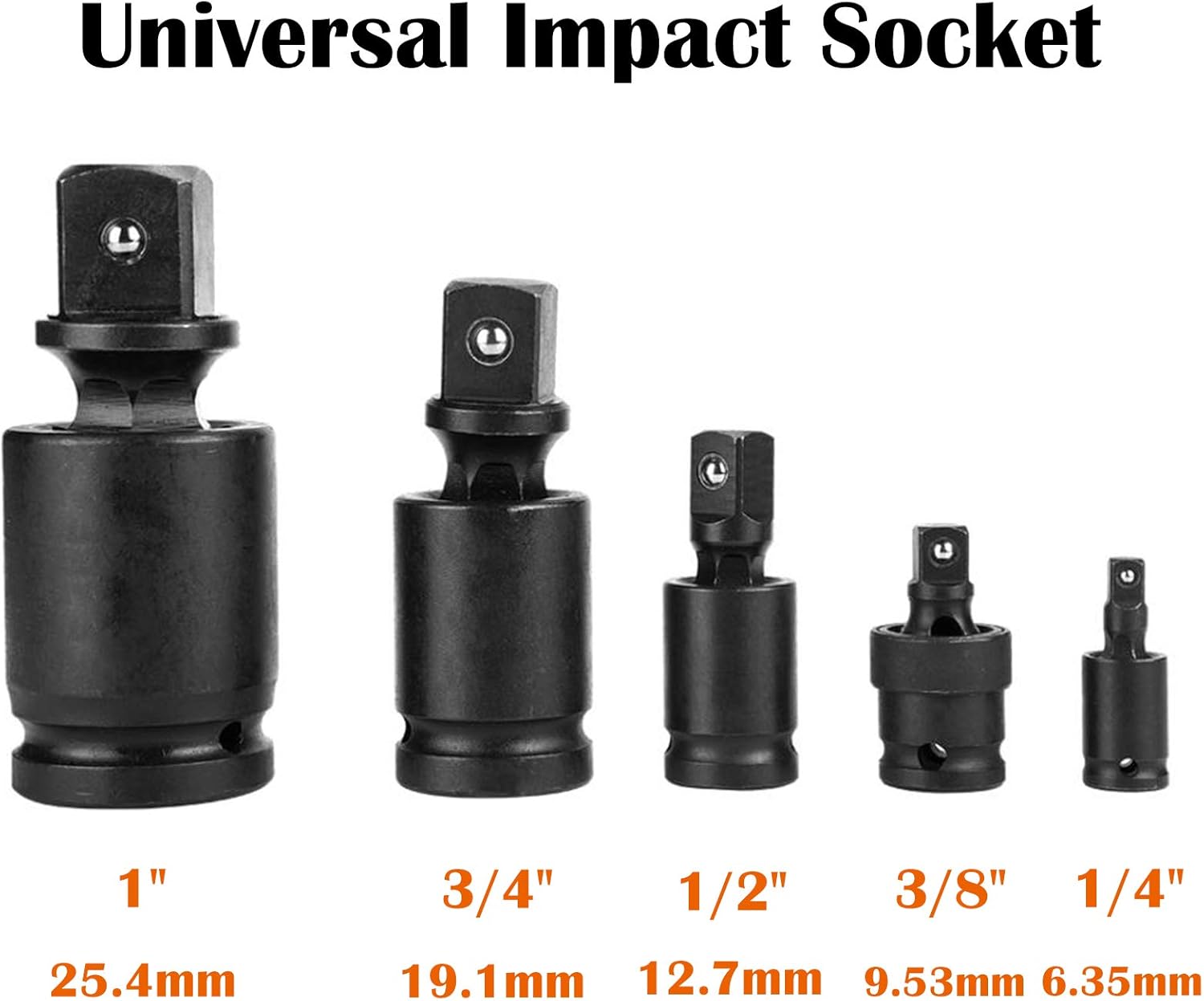 Zócalo de impacto profundo 34 ” adaptador giratorio oscilante universal de impacto articulado – métrico, 1 unidad