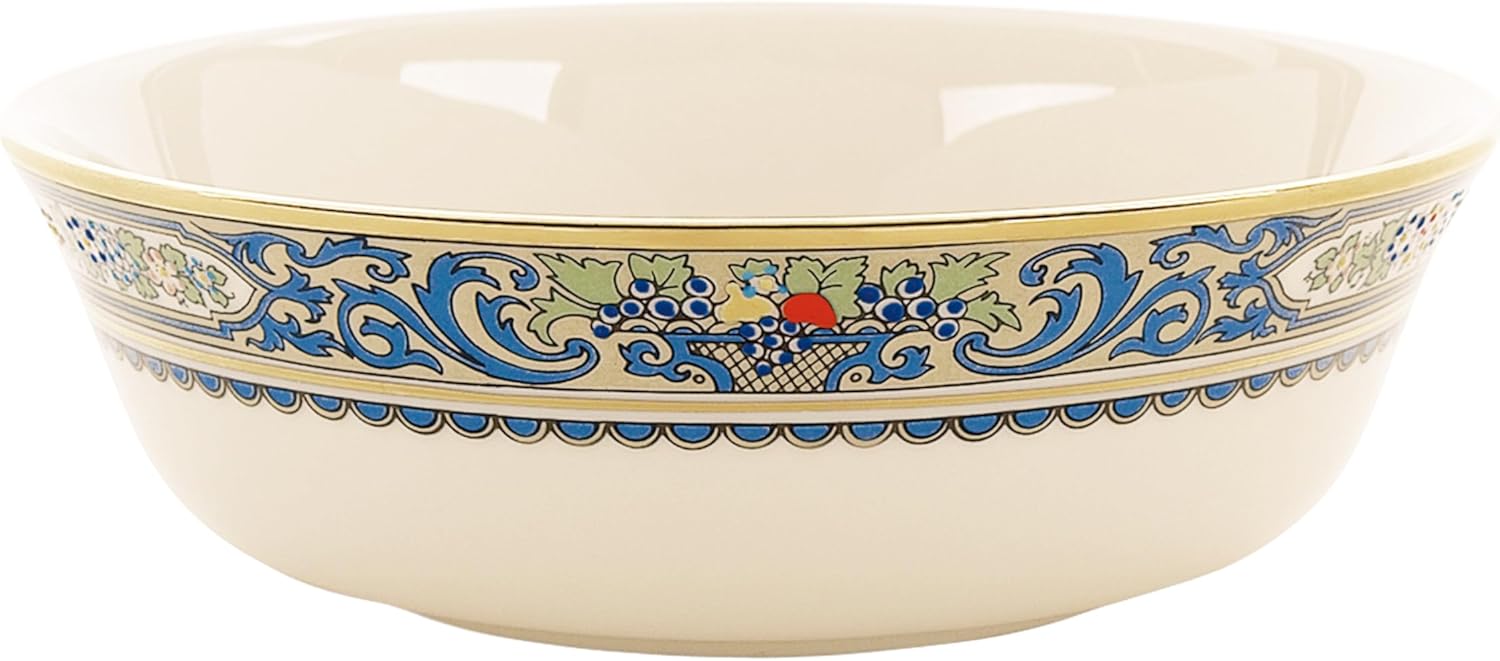 Lenox, juego de 5 unidades de porcelana fina, Eternal con reborde dorado, Vajilla fina Lenox Autumn, Ivory