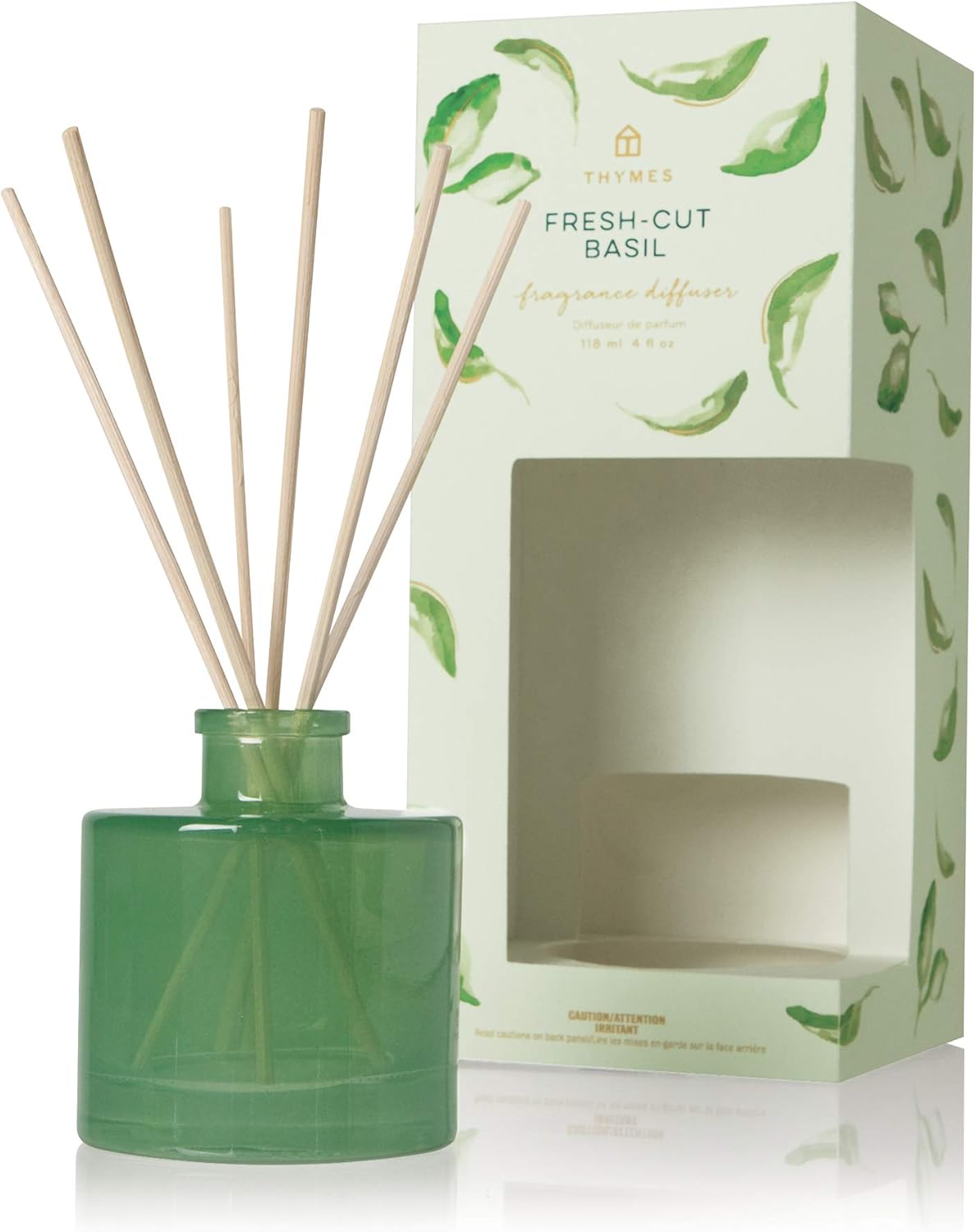 Thymes Difusor de varillas Petite – 4 onzas líquidas – Albahaca recién cortada