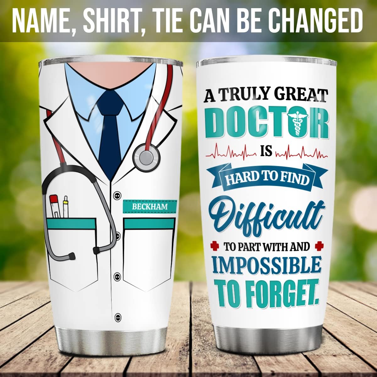 Vaso de médico personalizado Truly Great Doctors Cup con aislamiento de acero inoxidable de 20 onzas, 30 onzas, tazas de viaje para café,