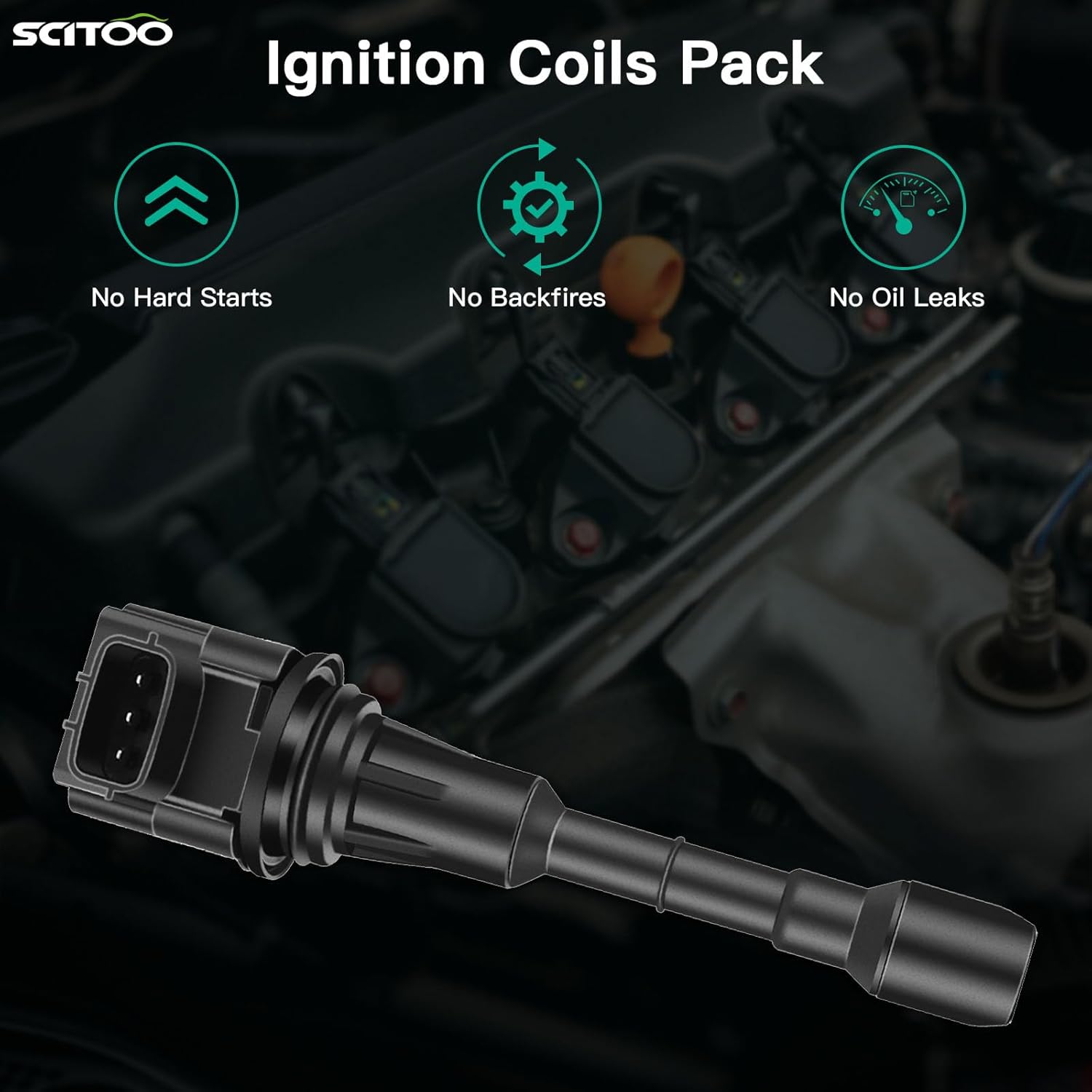 SCITOO Juego de 6 bobinas de encendido para Honda para Odyssey para Accord para Acura TL RL CL OE UF400 UF512 UF307 C1460