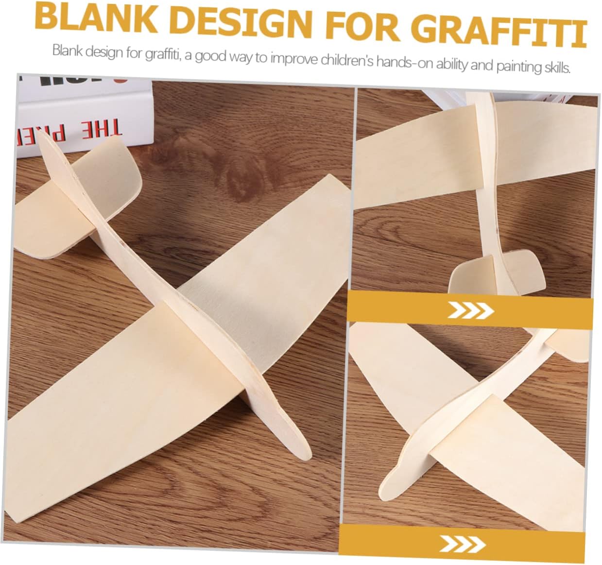 NOLITOY 10 Uds. de madera en blanco aviones de papel aviones montar avión decoración fiesta avión modelo avión juguetes madera juguete volador