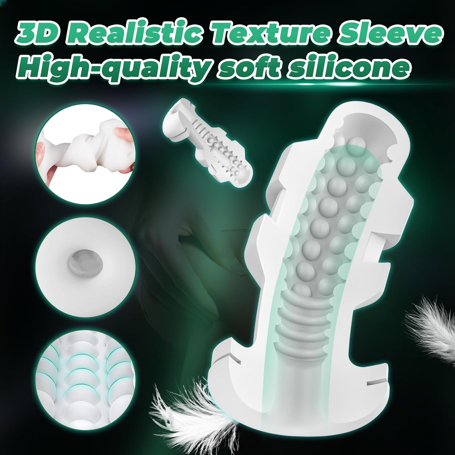 Mesterstar Masturbador masculino automático para adultos, taza de masturbación para hombre, manos libres, bolsillo con 7 modos de vibración y 5