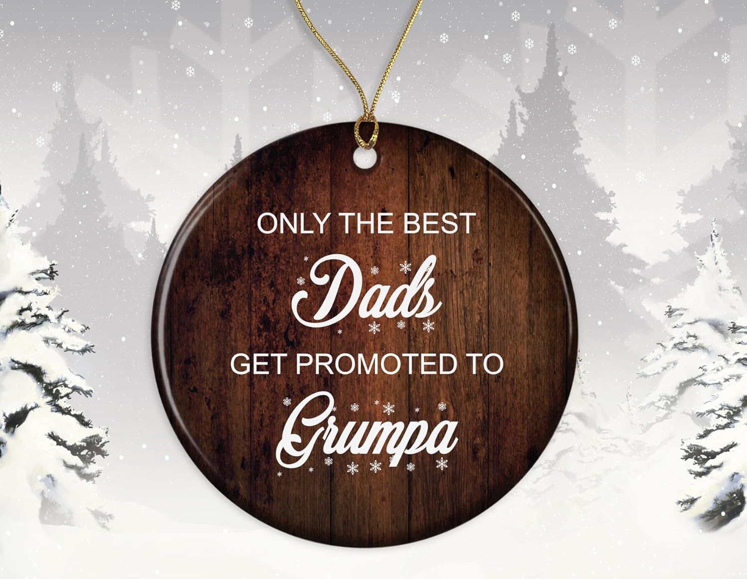 Adorno de Grumpa  Only The Best Dads Get Promoted to Grumpa Ornament  Regalos de Grumpa  New Grumpa To Be  Nuevo adorno de abuelo  Abuelo para ser