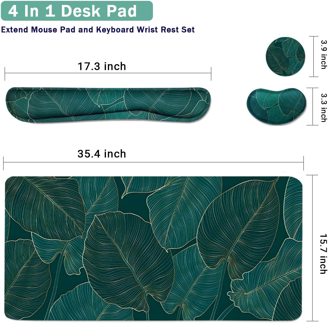 Alfombrilla ergonómica grande para mouse y reposamuñecas para teclado, almohadilla de escritorio para teclado y mouse, alfombrilla de mouse grande 4