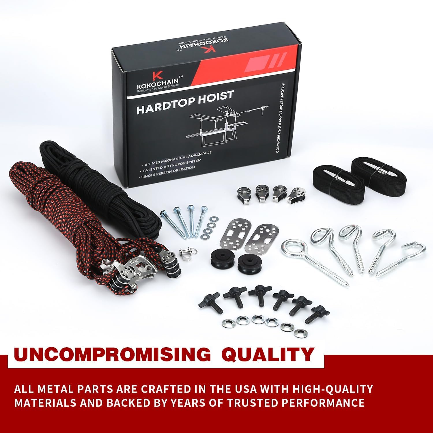 Elevador de extracción de parte superior dura para Jeep Wrangler, compatible con todos los modelos de Jeep Wrangler JK JL, fácil operación para una