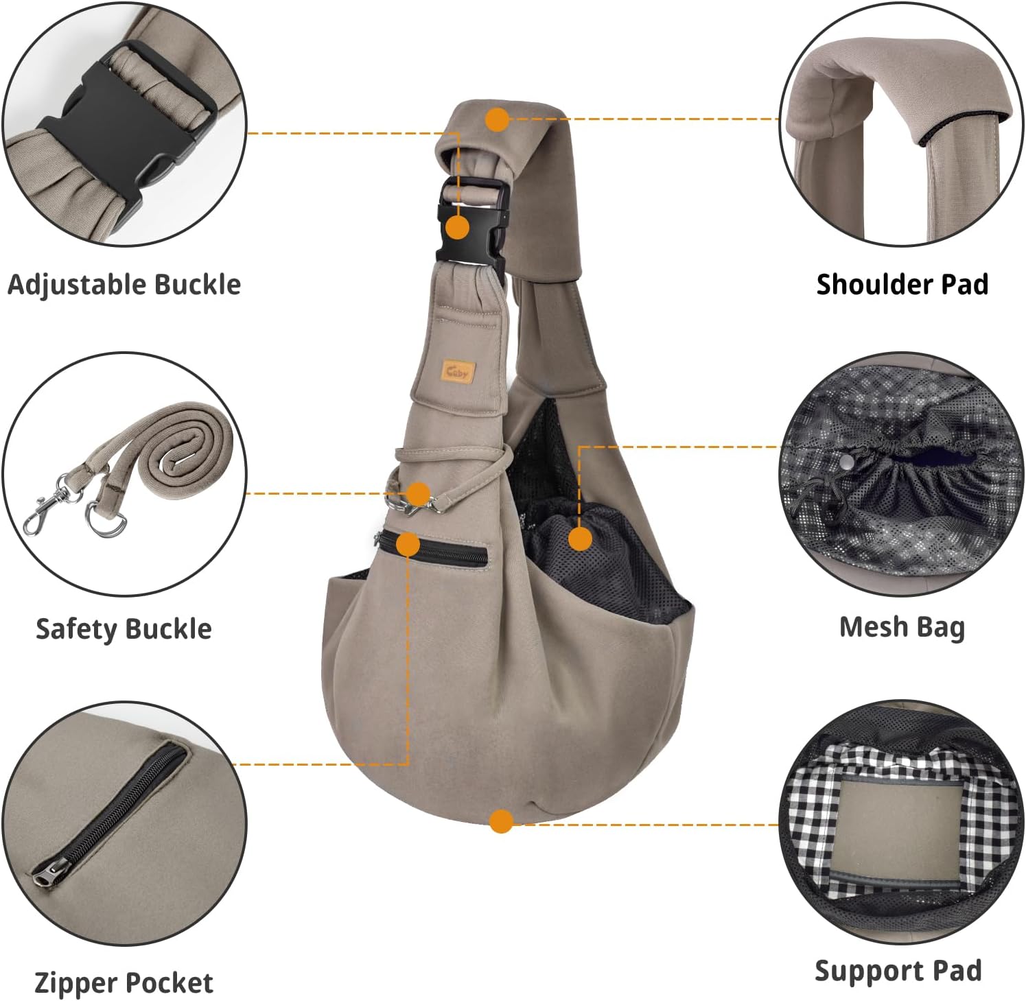 Cuby Transportador para perros y gatos  Bolsa reversible para mascotas manos libres  Bolsa suave y diseño de bolsa  Adecuado para cachorros, perros