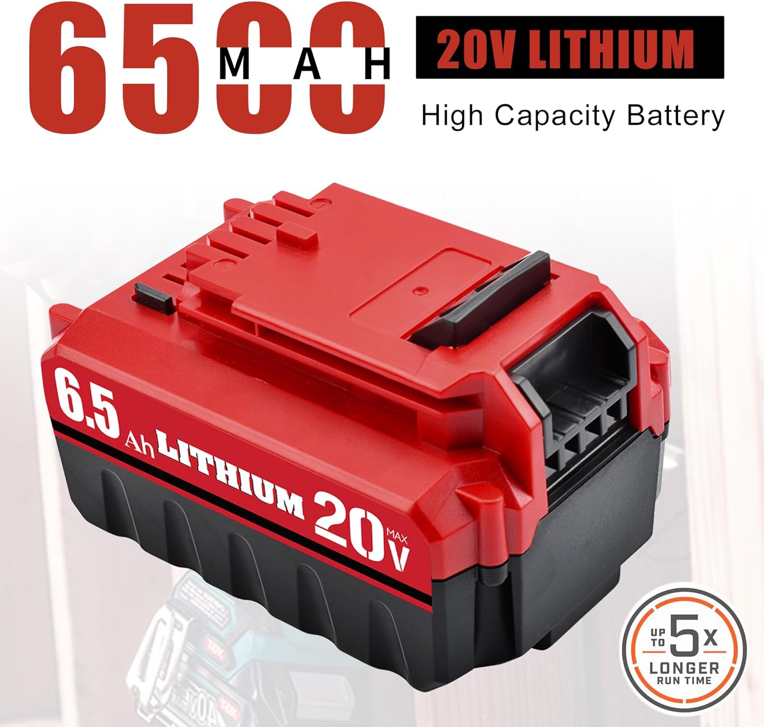 Bonacell Paquete de 2 piezas de repuesto de 6.5Ah 20V PCC685L para cable Porter de 20 V, batería compatible con cable Porter de 20 V, batería de