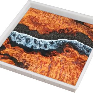 Kalinta Molde epoxi reutilizable sin sellado, 19.5 x 19.5 x 3 pulgadas, molde de resina grande para mesa de río, tabla de cortar, mesa de café de Kalinta Molde epoxi reutilizable sin sellado, 19.5 x 19.5 x 3 pulgadas, molde de resina grande para mesa de río, tabla de cortar, mesa de café de