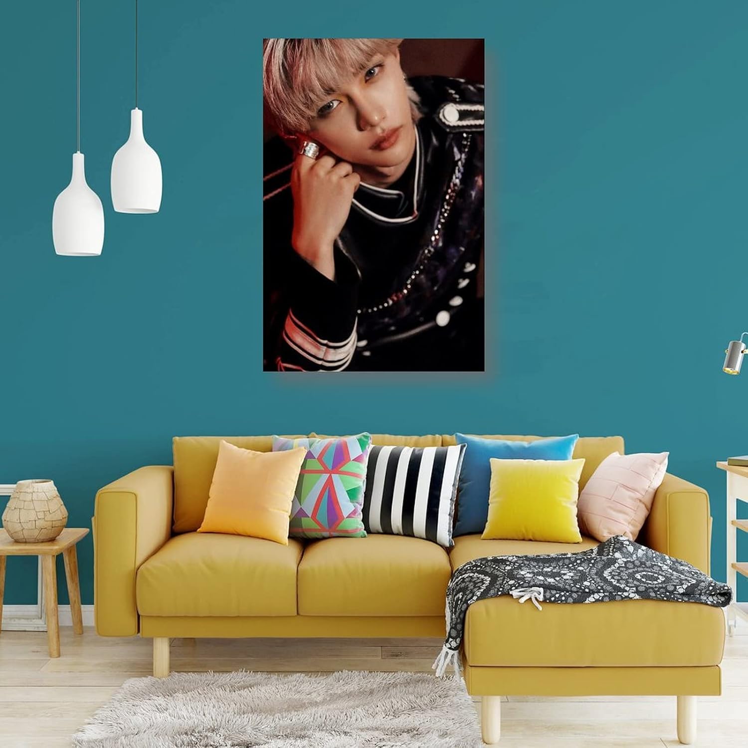 SKZ – Póster de Felix de cantante y bailarín coreano (1) pósteres de arte de pared, lienzo para regalo, impresiones de sala de estar, decoración de