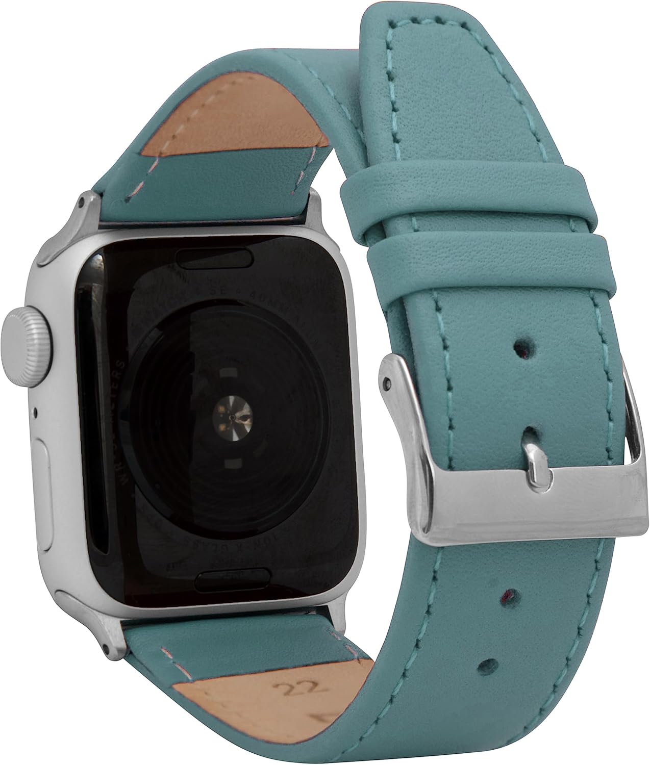 Bandini Correas de cuero para mujer para Apple Watch de 1.496 pulgadas, 1.575 pulgadas, 1.614 pulgadas para mujer, correa delgada de cuero iWatch
