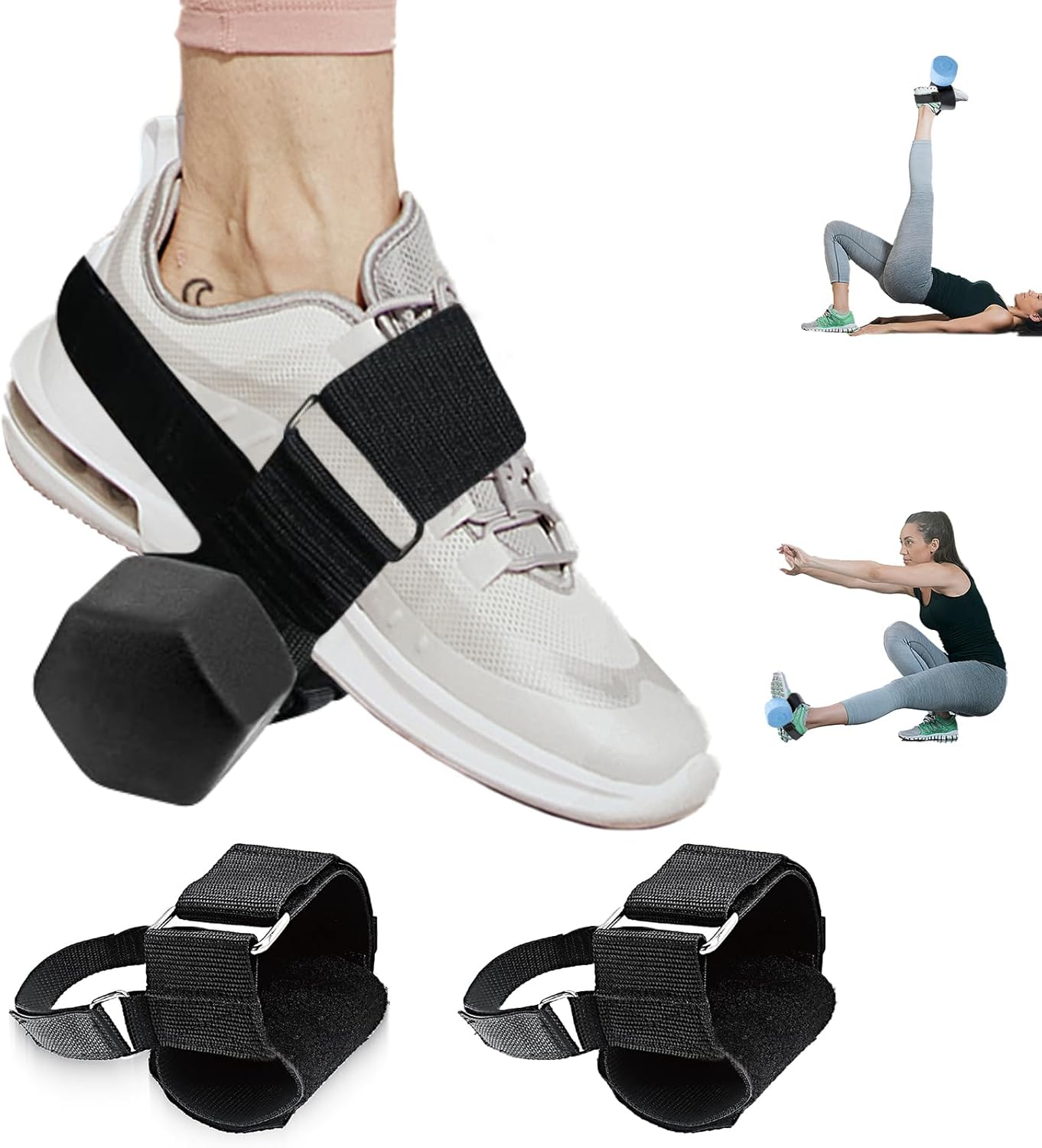 2 correas de tobillo para pesas, pesas ajustables, accesorio para mancuernas de pie, entrenador Tibialis, extensiones de piernas, equipo de gimnasio