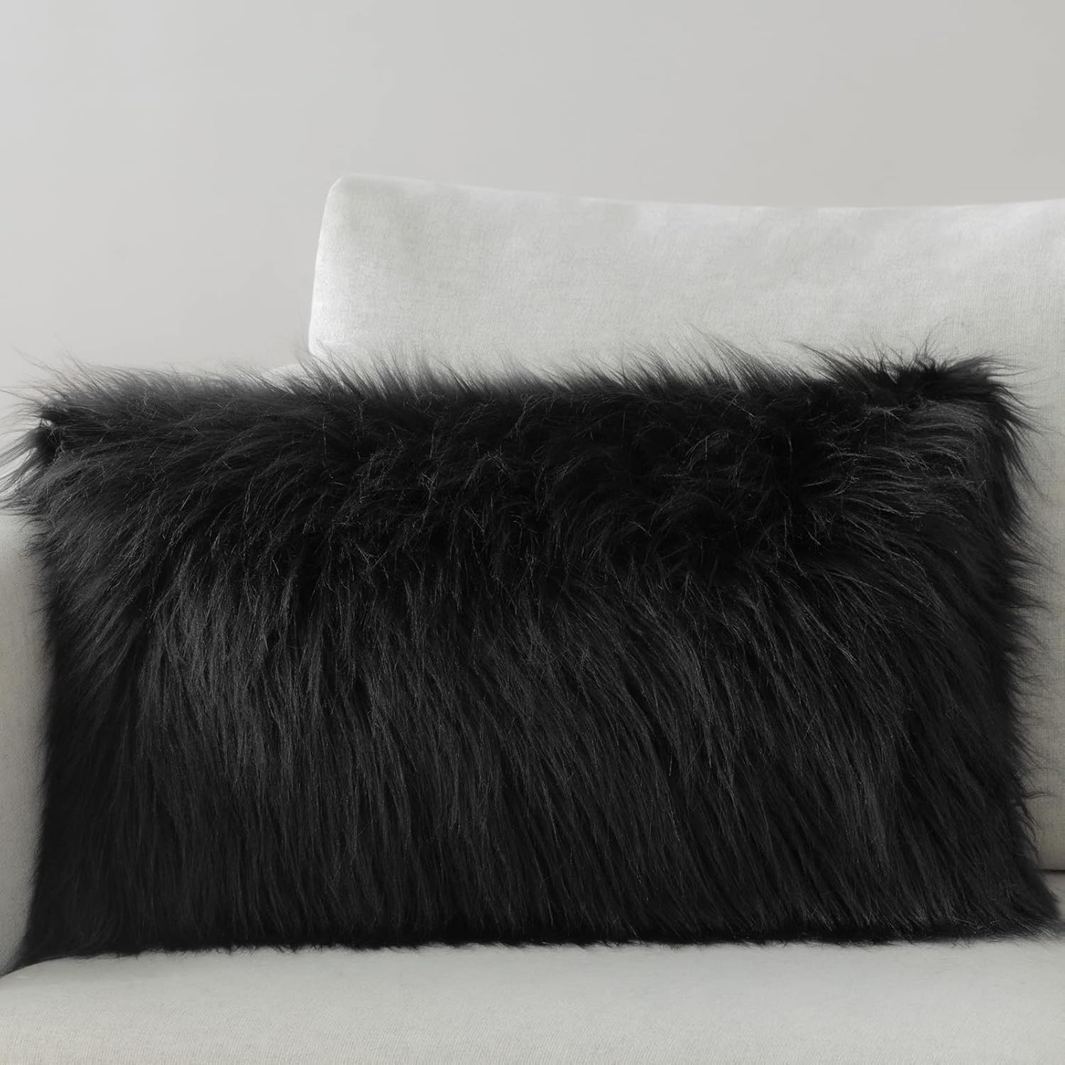 Fundas de cojín Phantoscope serie de lujo, fundas de cojín de piel sintética estilo Mongolia, para sofá, cama y silla