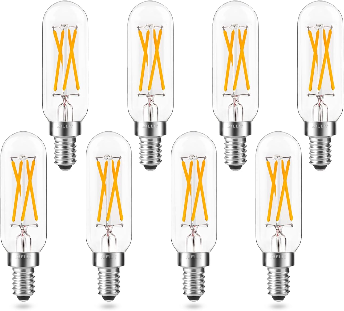Bombilla LED E12 (regulable 0  100%), bombillas de luz T8 de Aielit, 4 W equivalentes a 40 W incandescente, filamento vintage, bombilla de