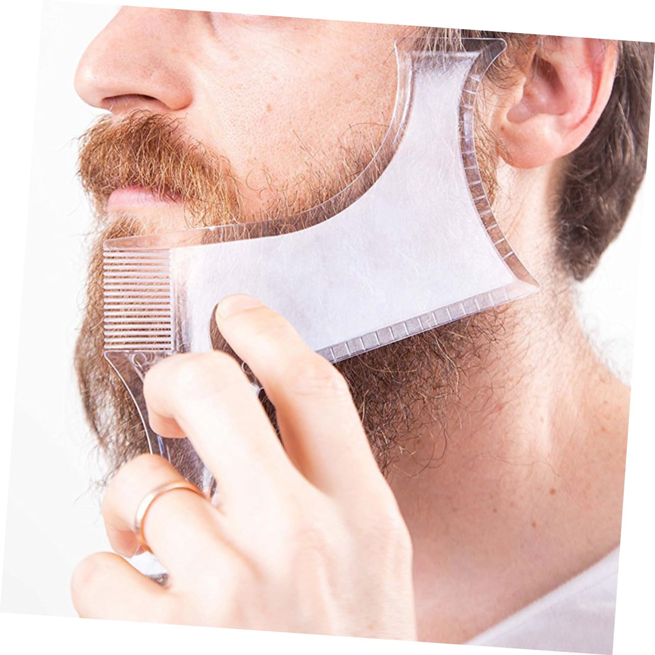 FOMIYES 6 Uds plantillas para el cabello, herramienta para moldear la barba, peines para barba para hombres, herramienta de aseo de barba, peine de