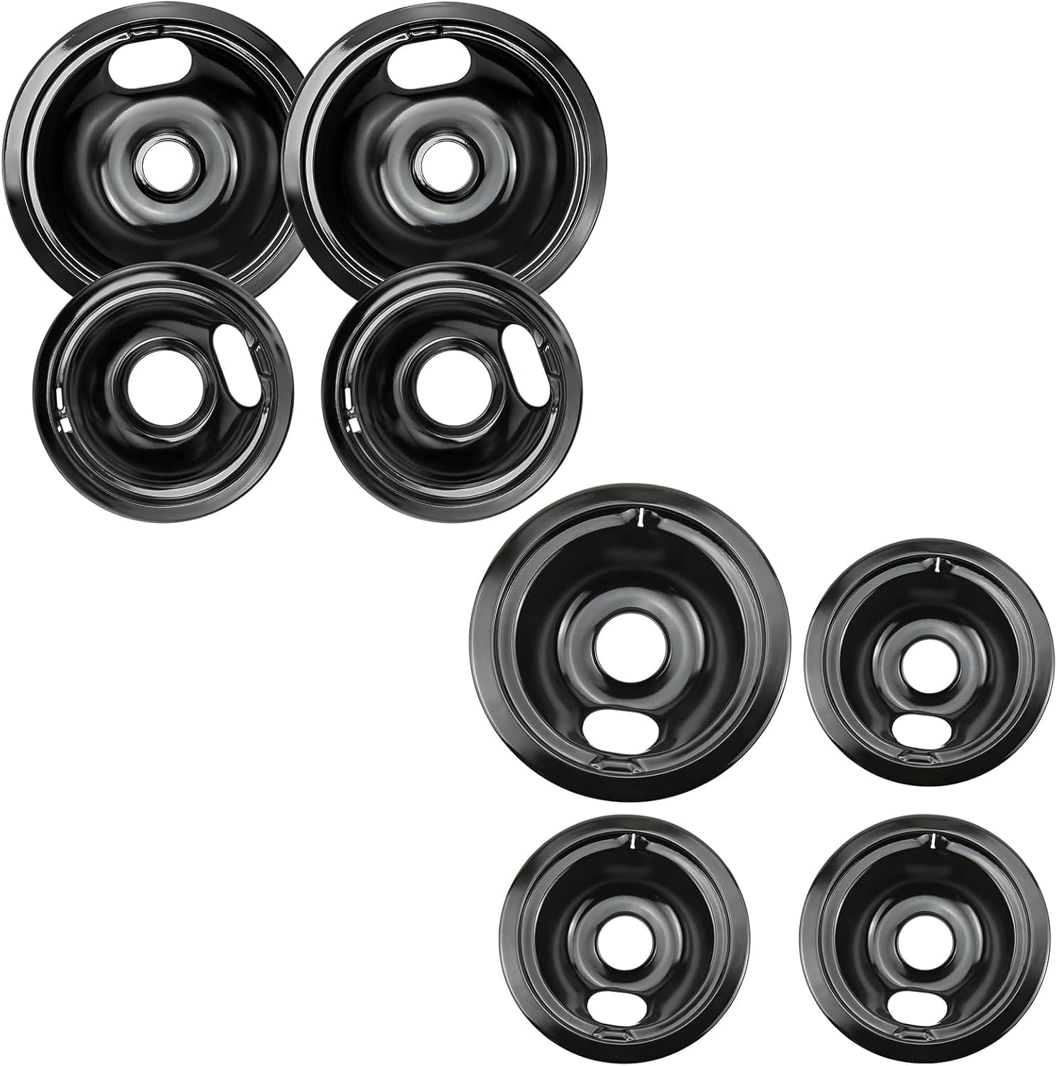 Blutoget W10290350 W10290353 – Recipientes de goteo para quemador de porcelana y sartenes de goteo WB31M19 WB31M20 de repuesto  Compatible con