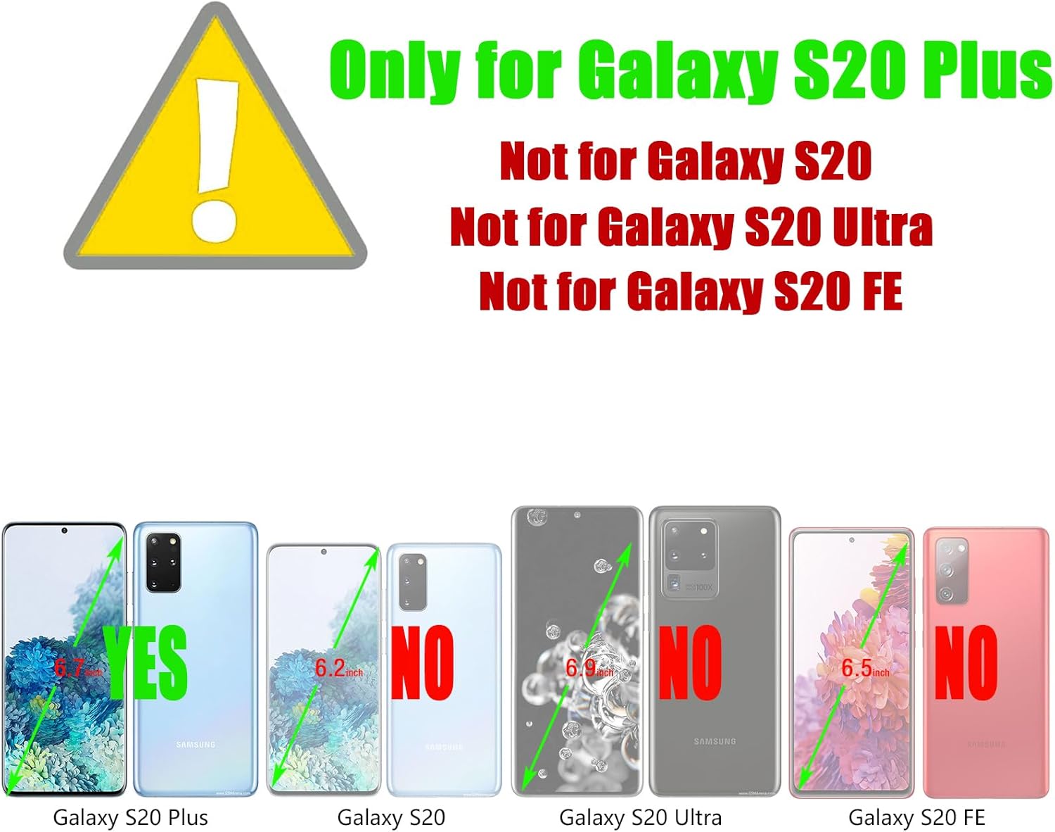 ZZXX Funda tipo cartera para Samsung Galaxy S20 Plus con bloqueo RFID, soporte de ranura para tarjetas, funda protectora de cuero magnético fuerte