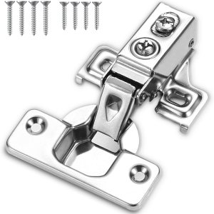 Vervida Paquete de 2 bisagras de gabinete, bisagras de cierre suave para bisagras de puerta de gabinete de cocina superpuestas de 12 pulgada, ángulo Vervida Paquete de 2 bisagras de gabinete, bisagras de cierre suave para bisagras de puerta de gabinete de cocina superpuestas de 12 pulgada, ángulo