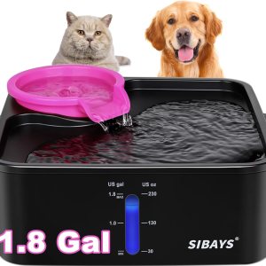 Fuente de agua para perros grandes, dispensador de cuenco de agua de 1.8 galones con filtro de 5 capas, protección automática de desbordamiento Fuente de agua para perros grandes, dispensador de cuenco de agua de 1.8 galones con filtro de 5 capas, protección automática de desbordamiento