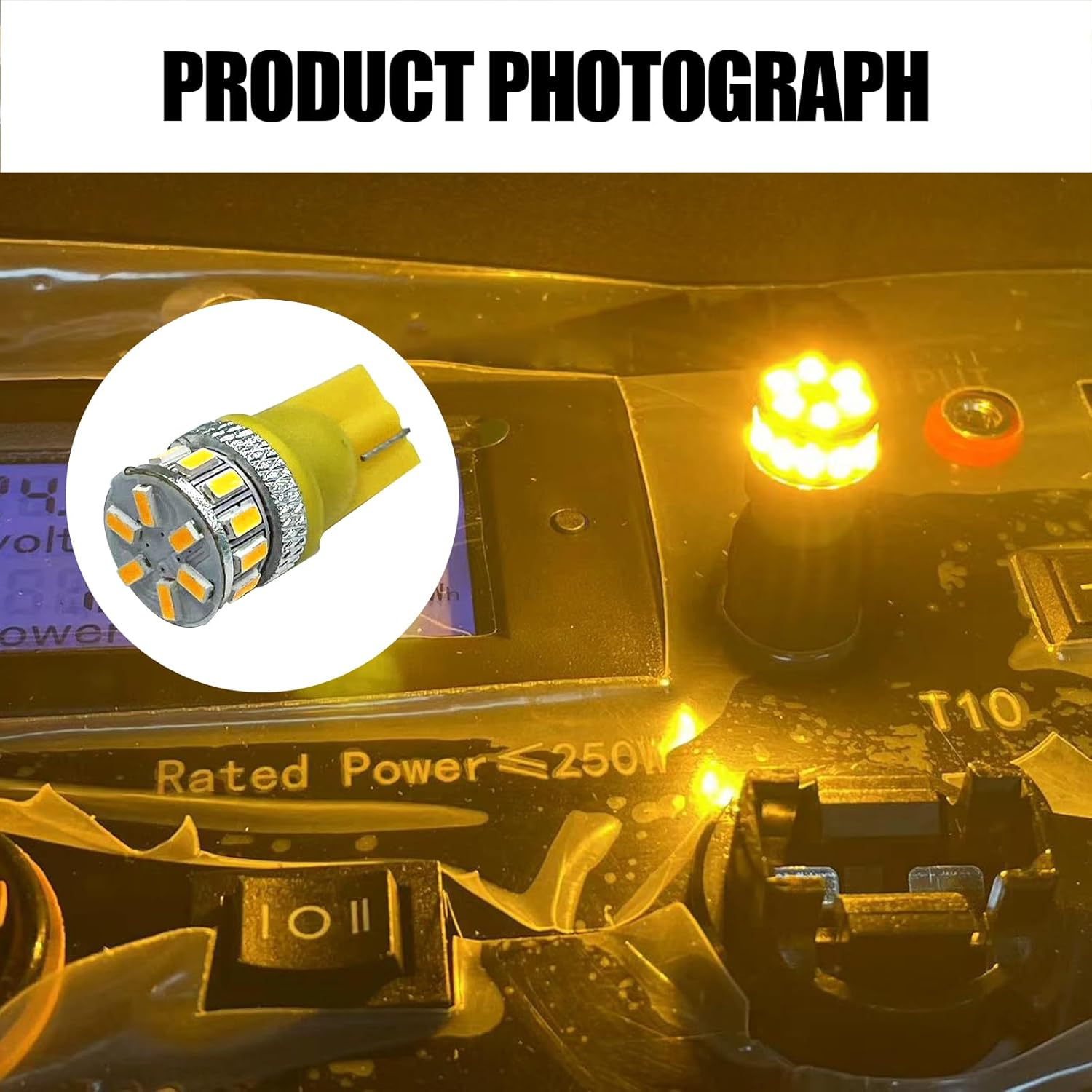 gunhunt 2 luces LED T10 18SMD 3014 para instrumentos, iluminación de 180, luz indicadora de iluminación para automóvil, lámpara de matrícula de