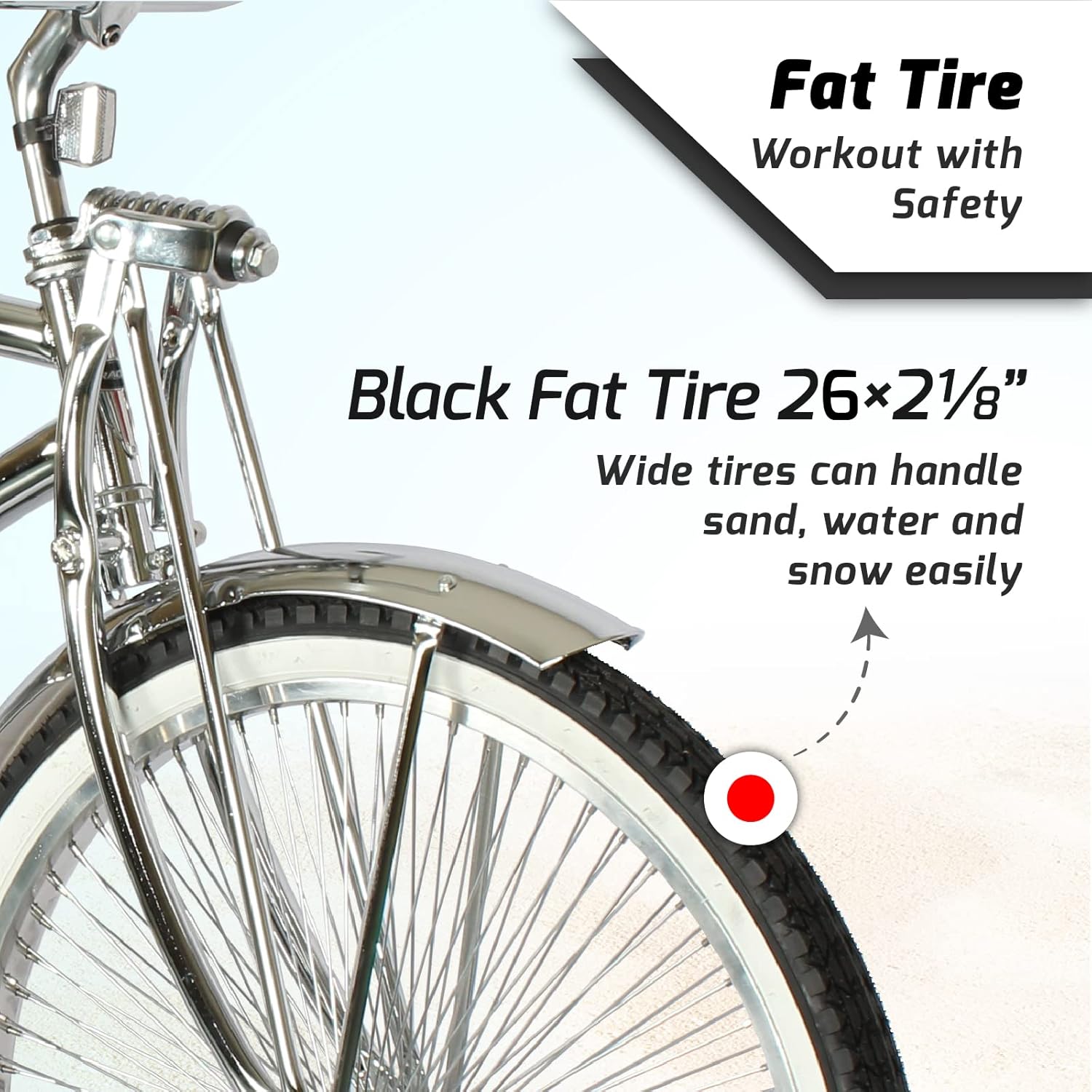 Tracer Cheetah – Bicicleta Beach Cruiser Lowrider de 26 pulgadas, marco cromado de acero, horquilla Springer, manillar tipo luna de una sola