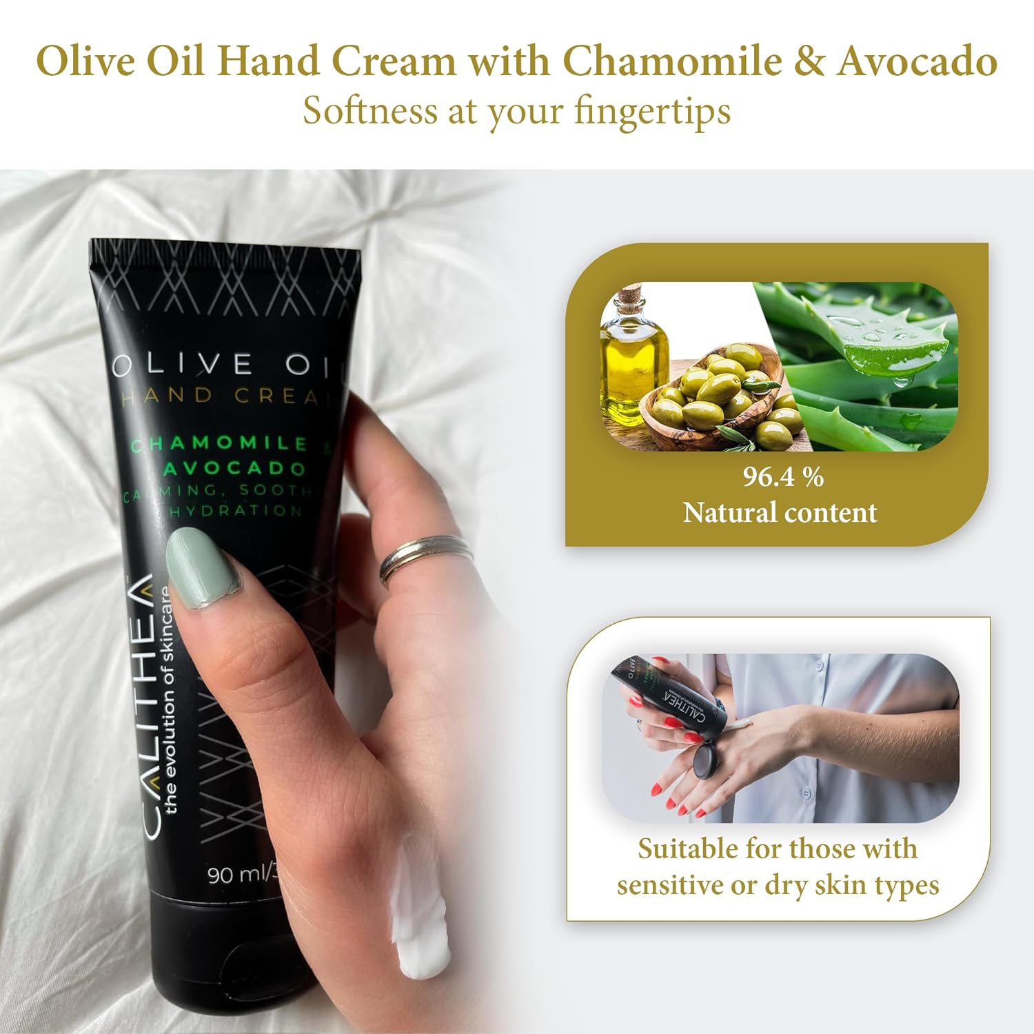 Juego corporal de 3 pasos aceite de oliva, manteca de cacao y mantequilla corporal de vainilla, crema de manos con manzanilla y aguacate, jabón de