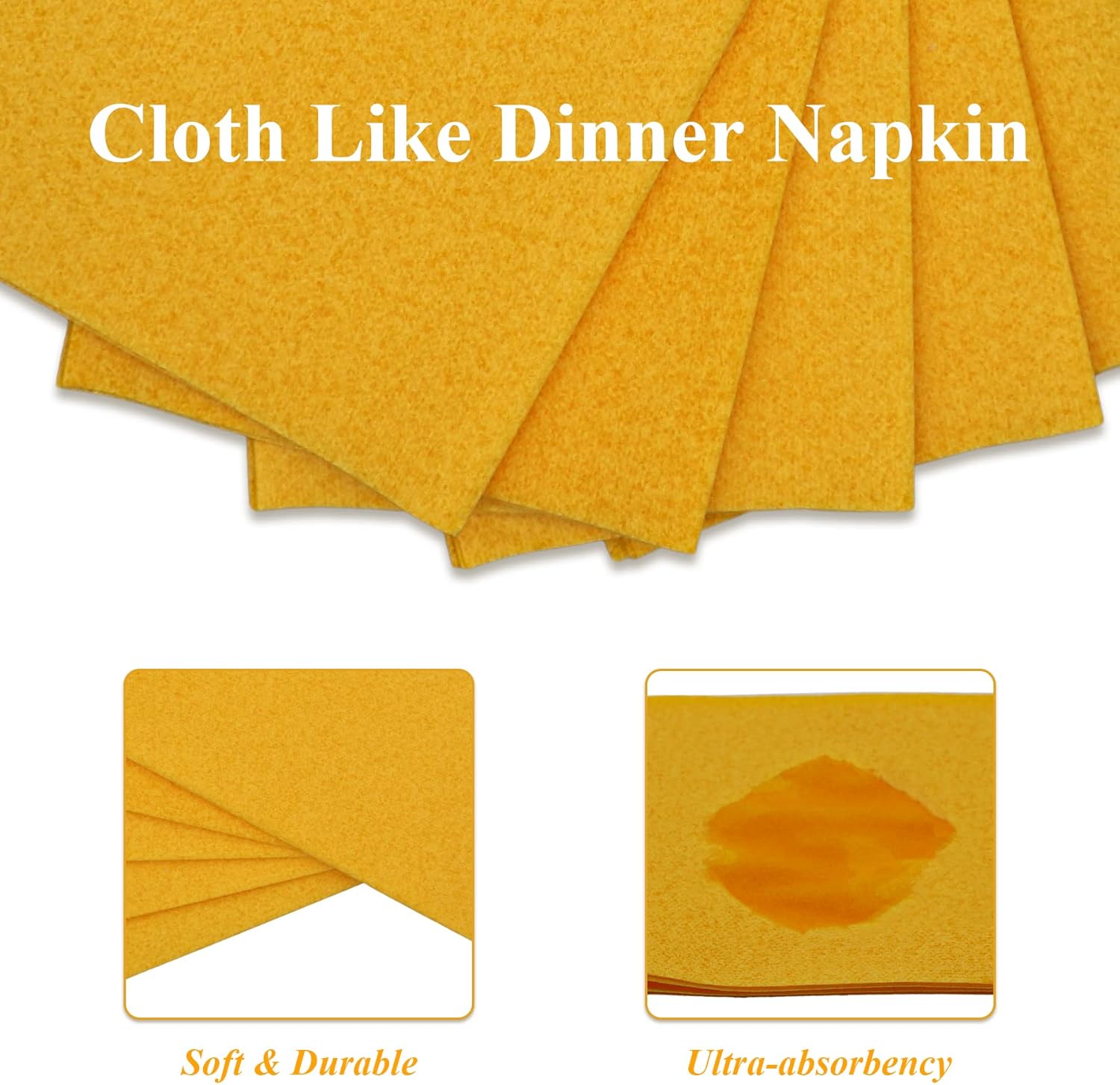Elinnee 50 toallas desechables para baño, toallas de mano decorativas de lino suaves y absorbentes, servilletas de papel para cocina, boda, fiesta o