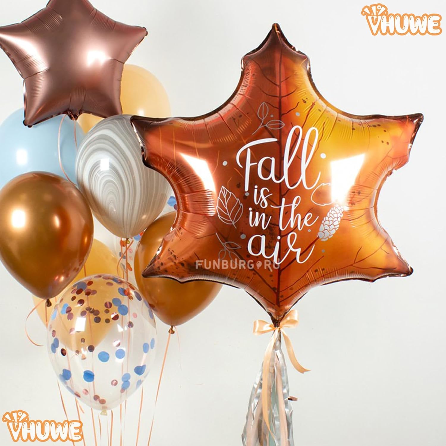 Globos de estrella marrón chocolate de 18 pulgadas, 10 globos metálicos de aluminio de Mylar en forma de estrella de chocolate para decoración de