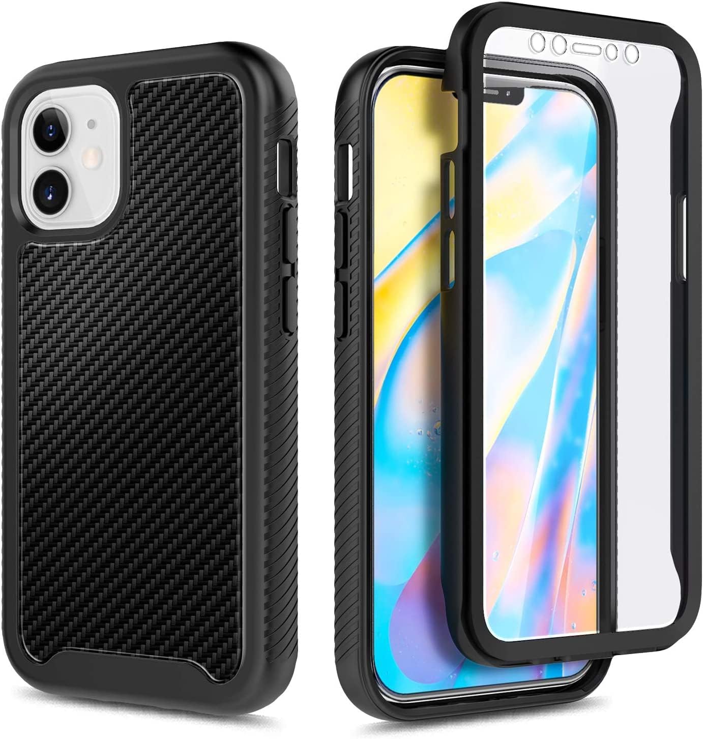 NGB Supremacy Funda compatible con iPhone 12 Mini (5.4 pulgadas), cuerpo completo con protector de pantalla integrado, protección resistente,