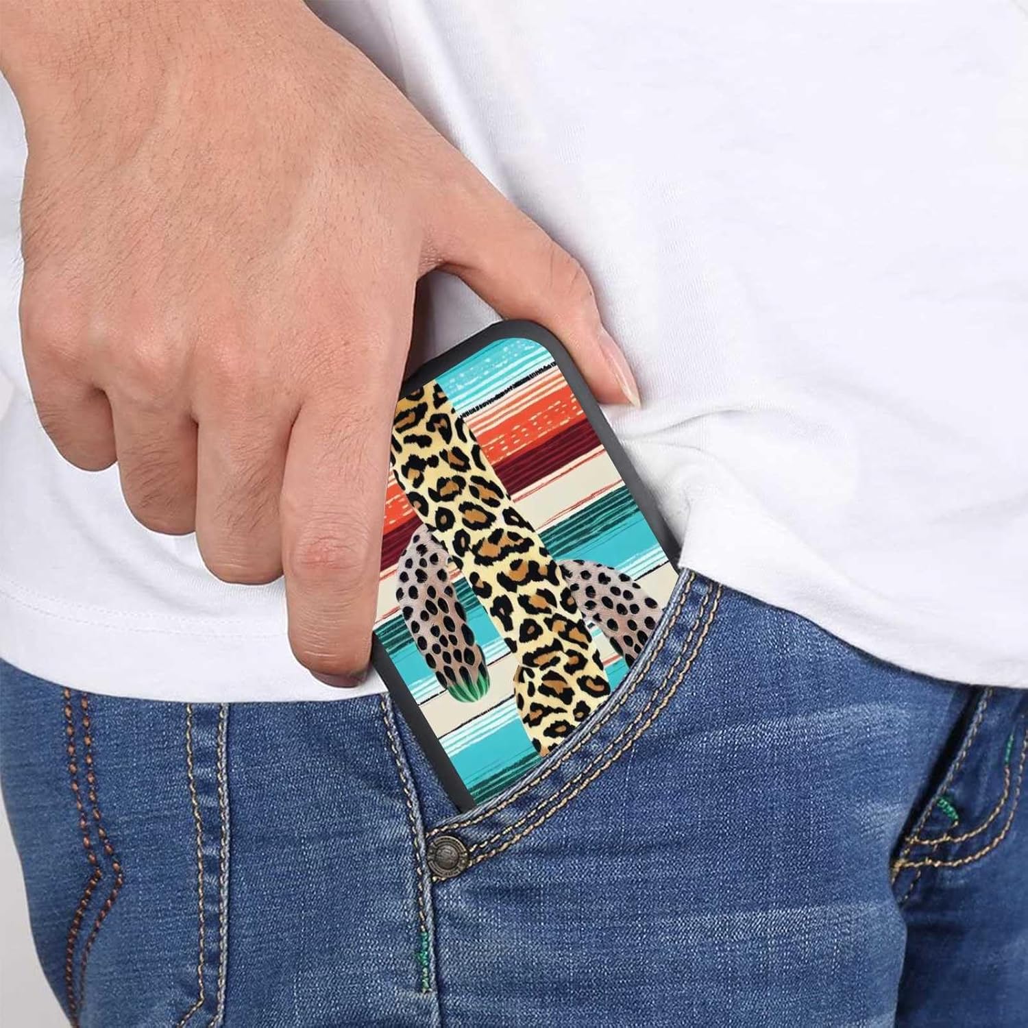 Funda compatible con iPhone SE (20222020)87 Western, turquesa occidental, cactus leopardo, guepardo, vaquera, rayas mexicanas, serape vaquero, para