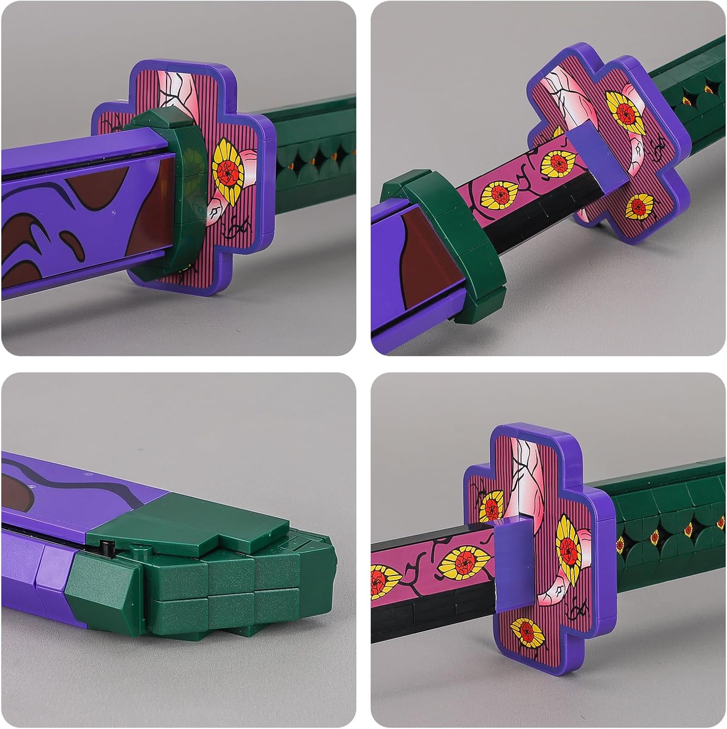 Demon Slayer Kokushibou – Juego de construcción de espada compatible con Lego, Katana, juego de bloques de construcción, regalo para adultos