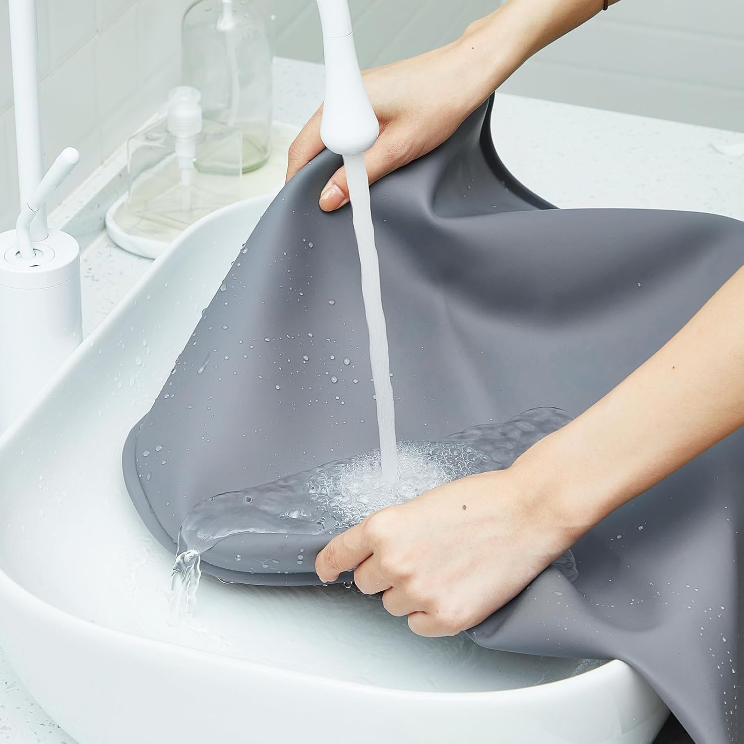 1 soporte para almohadilla de orina de 30 x 24 pulgadas, bandeja de silicona para orinal para perros, bandeja para orinal sin derrames, soporte para