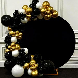 Cubierta de fondo redonda negra de 7.5 pies, fondo redondo negro con 4 clips de fondo para fiesta de cumpleaños, baby shower, boda, compromiso, Cubierta de fondo redonda negra de 7.5 pies, fondo redondo negro con 4 clips de fondo para fiesta de cumpleaños, baby shower, boda, compromiso,