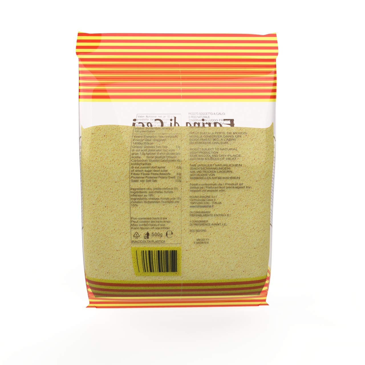 Harina de Garbanzo – Harina de Garbanzo Sin Gluten, 17.06 onzas – Molino Zanone Farina Di Ceci 17.64 oz