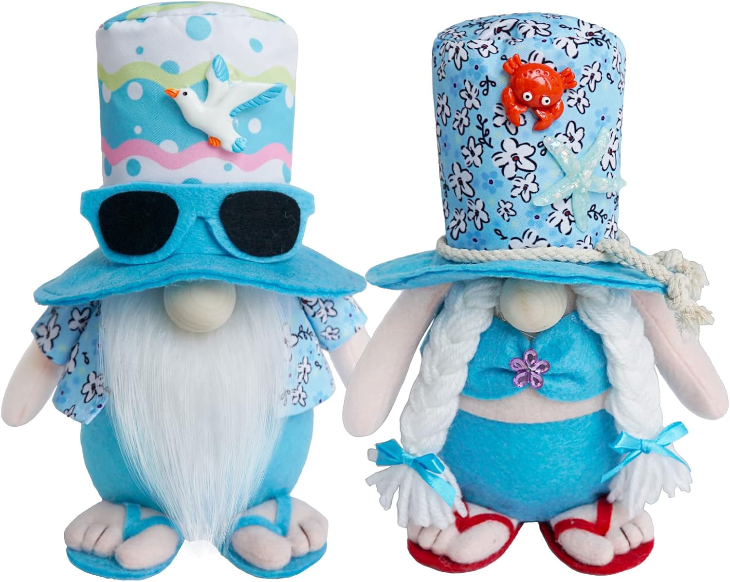 Decoraciones de gnomos de verano para el hogar, gnomos de playa, decoración de bandeja escalonada de gnomos de verano de granja, mantel de verano,