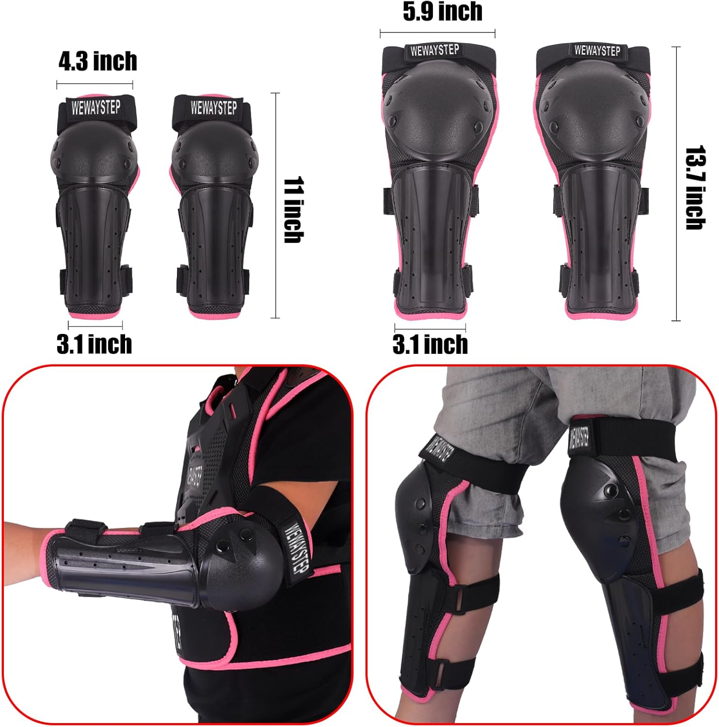 Armadura de motocicleta para niños, protector de pecho para niños, equipo de protección de motocicleta, chaleco de armadura corporal, rodilleras,