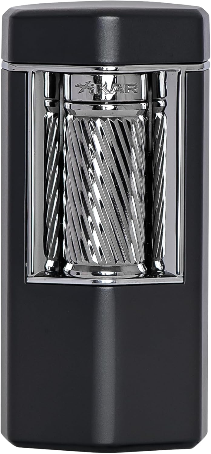 Xikar Meridian – Encendedor de cigarros con triple llama suave, potente, elegante, innovador, encendido fiable, barra de rodillo grande y fácil de