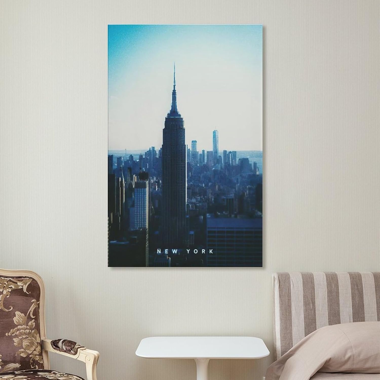 Arte decorativo de fotografía de paisaje urbano, póster de horizonte de la ciudad de Nueva York, pintura en lienzo de pared para el hogar, póster de