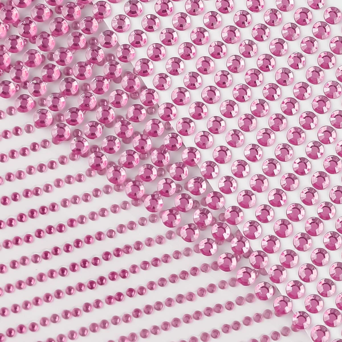 3090 calcomanías de cristales de diamantes de imitación de gemas para la cara de 0.15640.23 pulgadas con diamantes de imitación rosa claro para
