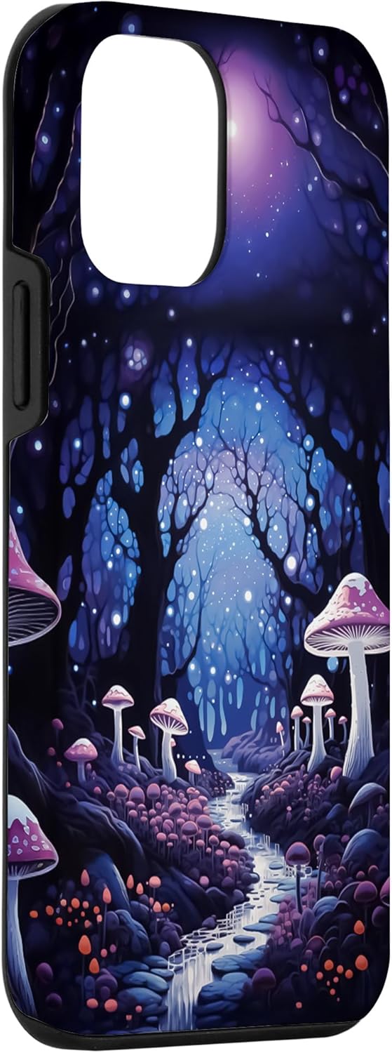 Carcasa estética para iPhone 12 mini con diseño de hongos mágicos y bosque de hadas Goblincore Fairycore