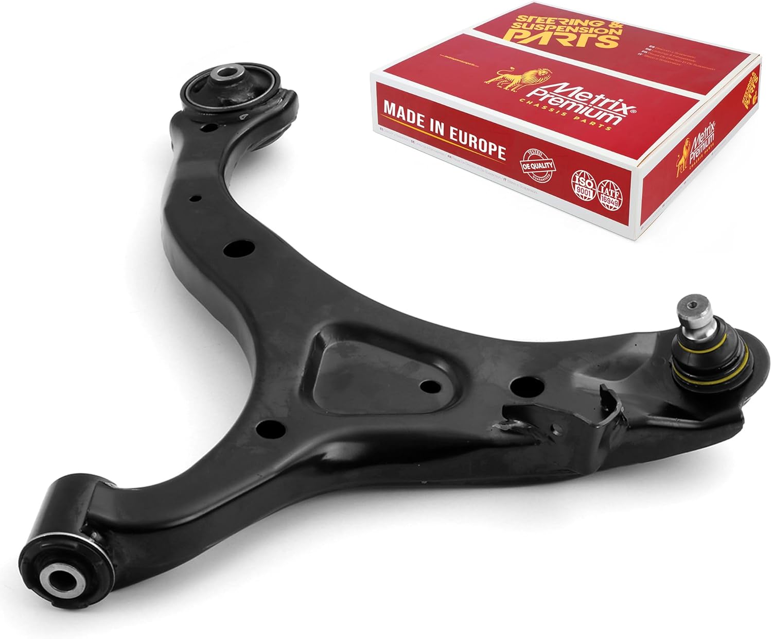Fabricado en Europa. Conjunto de brazo de control inferior delantero derecho y rótula Metrix RK621685 para Hyundai Santa Fe 2007-2012, Kia Sorento